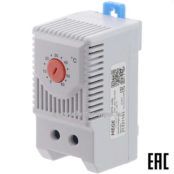 Б3630. Термостат МТР - Н06 21221163 Т=0-60 град. 250В АС контакт 1нз (MEGE Cool)