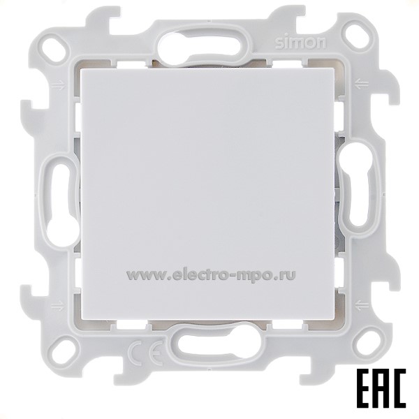 Ю7101. Механизм Simon24 2420101-030 выключателя 1кл. Push\Go с/п белый (Simon)