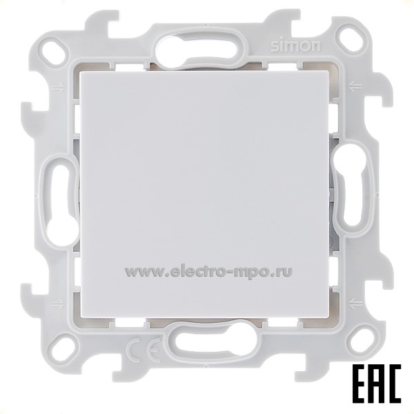 Ю7110. Механизм Simon24 2420150-030 выключателя 1кл. кнопочный Push\Go с/п белый (Simon)
