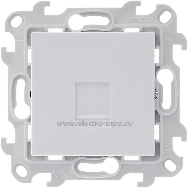 Ю7130. Механизм Simon24 2410598-030 компьютерной розетки UTP 1 вх. 8 конт. кат. 5е с/п белый (Simon)