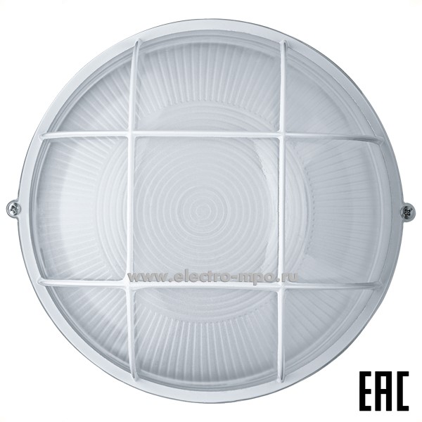 С32. Светильник 94807 NBL-R2-100-E27/WH 100Вт E27 настенно-потолочный с решеткой белый IP54 (Navigator)