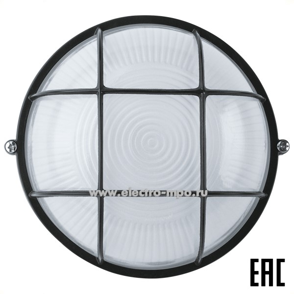 С32. Светильник 94812 NBL-R2-60-E27/BL 60Вт E27 настенно-потолочный с решеткой чёрный IP54 (Navigator)