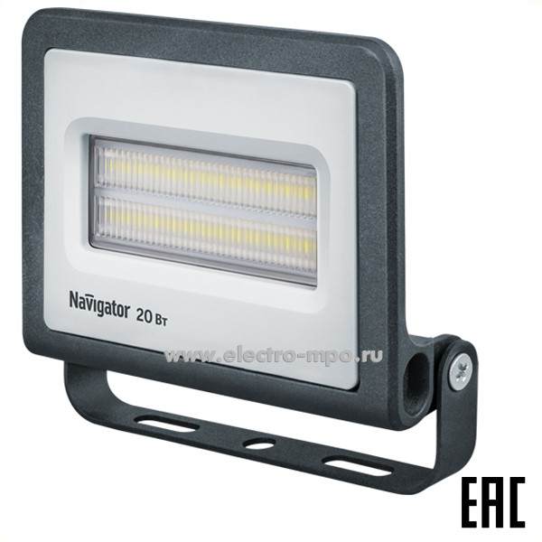 С05. Прожектор 14202 NFL-01-20-4K-LED 220В 20Вт 1700Лм 4000К светодиодный IP65 (Navigator)