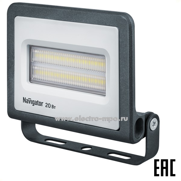 С05. Прожектор 14203 NFL-01-20-6.5K-LED 220В 20Вт 1700Лм 6500К светодиодный IP65 (Navigator)