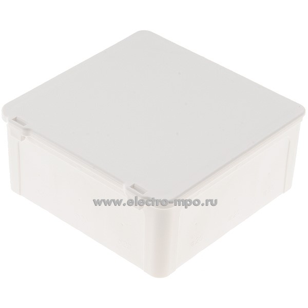 К1646. Коробка Тусо 67245Б распаечная пластик. с мембранами откидная крышка 100х100х45 IP54 белая (Рувинил