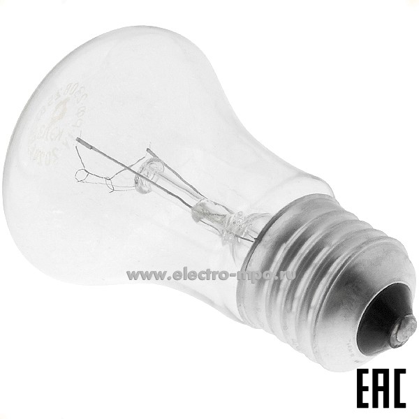 Л6411. Лампа 25Вт ЛОН М50 230-25 Е27 (грибок) накаливания прозрачная (КЭЛЗ)