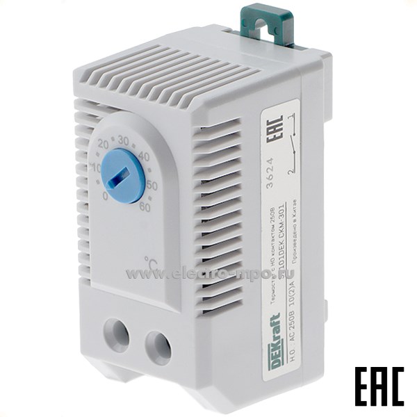 Б3648. Термостат СКМ-301-Т-НО 35101DEK Т=0-60 град. 250В АС контакт 1нр (DEKraft)