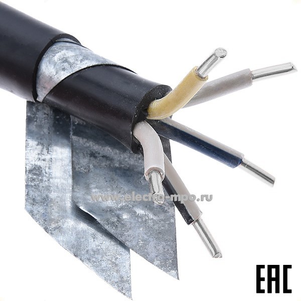 П37. Кабель силовой бронированный АВБШвнг(А)-LS 5х10ок 0,66кВ (N, PE), МКЗ