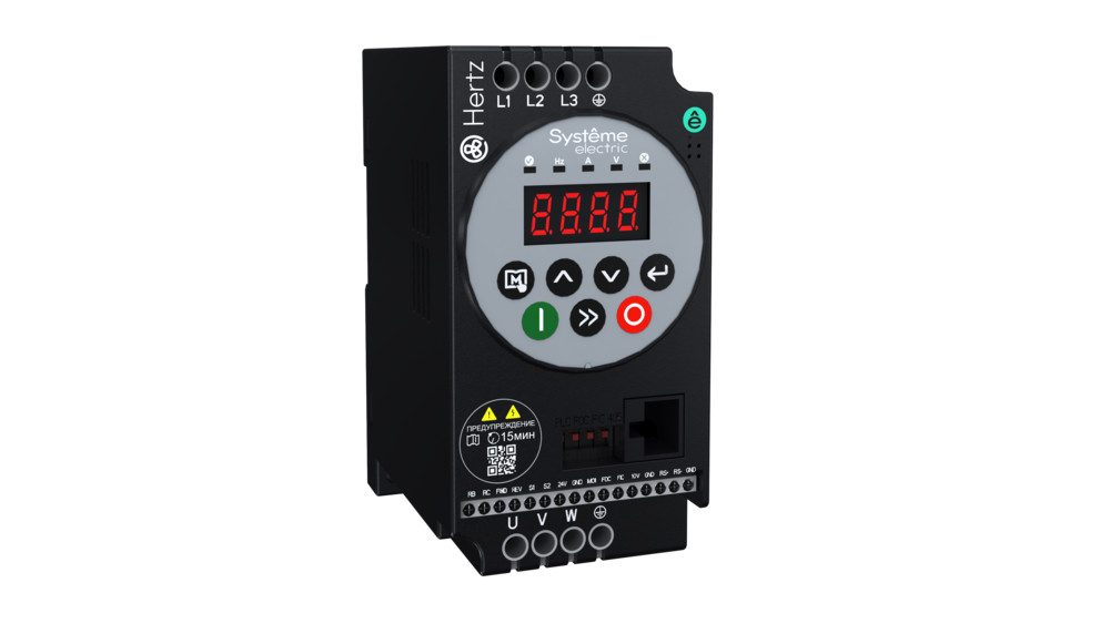 Э09. Преобразователь STV050U04M2 частоты STV050 Hertz 0,4 кВт 220В ЭМС С3 + LED  (Systeme Electric)