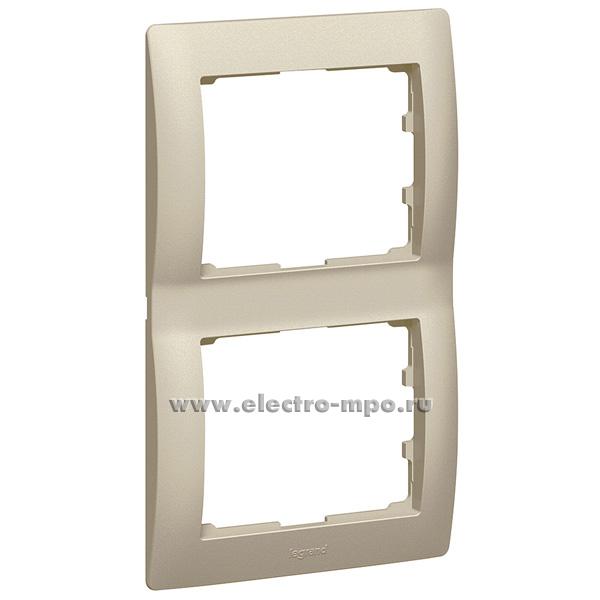 Ю6267. Рамка-2 Galea Life 771406 вертикальная титан (Legrand)