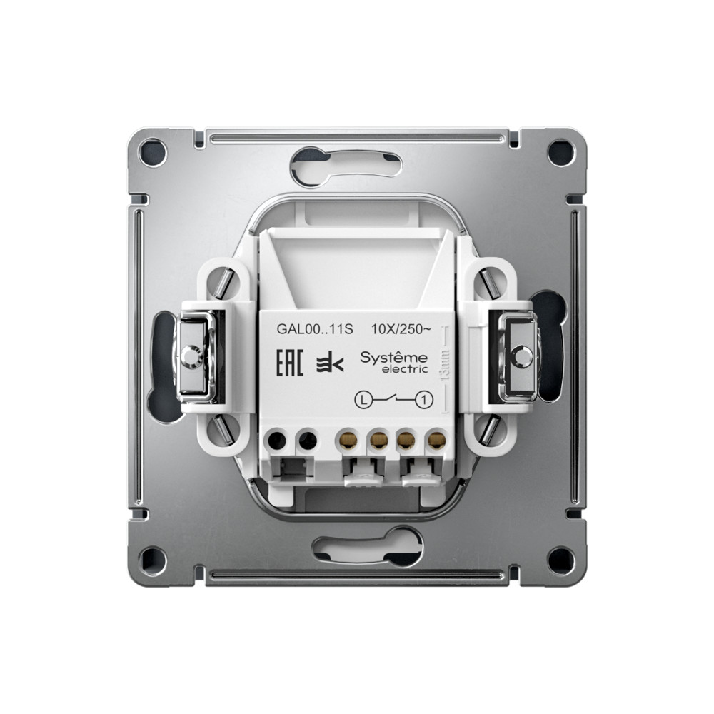 Р34. Механизм ArtGallery GAL000711S выключателя 1 кл. безвинт. зажим с/п грифель (Systeme Electric)