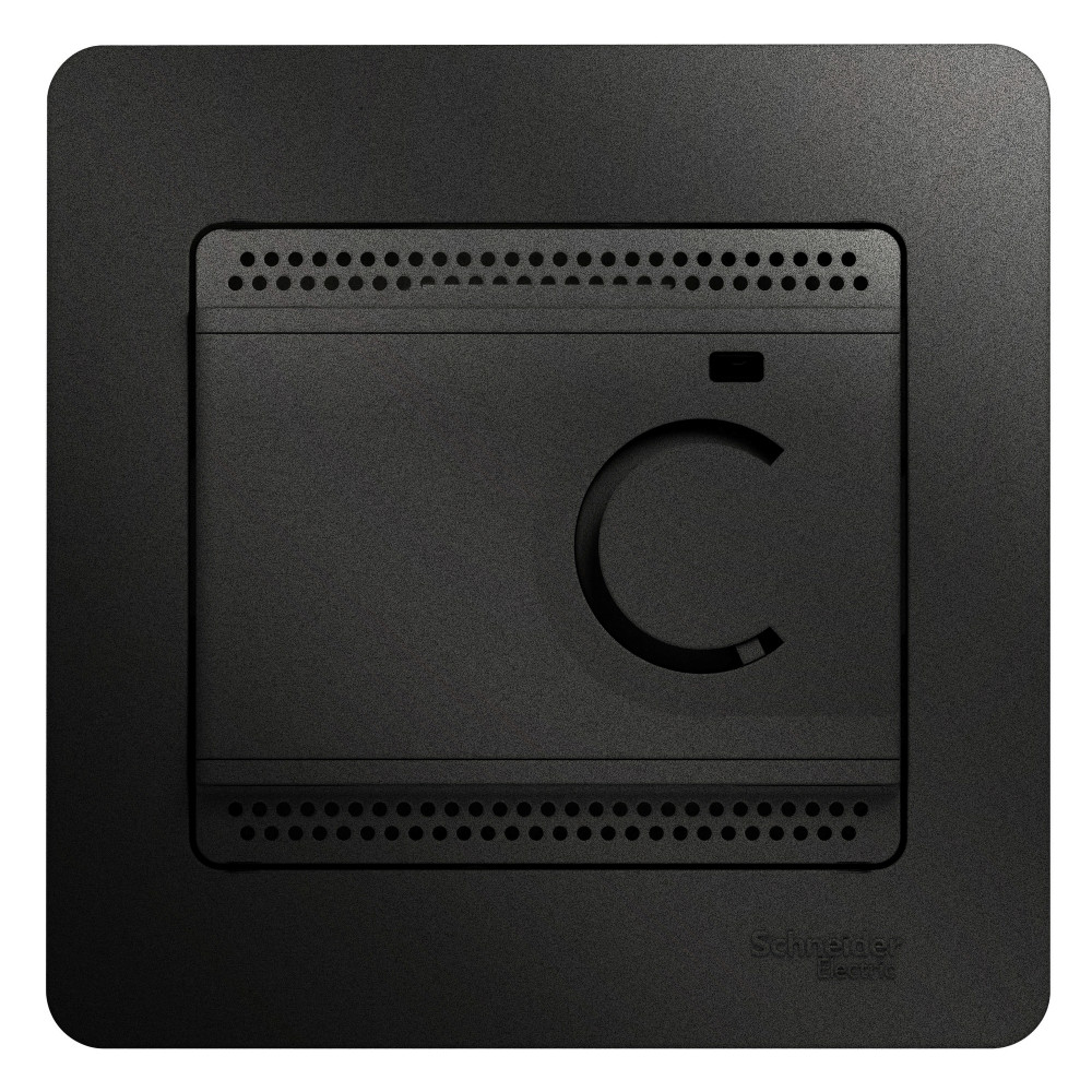 Ю1434. Регулятор Glossa GSL000738 2200Вт теплого пола +5…+50°С с/п антрацит (Systeme Electric)