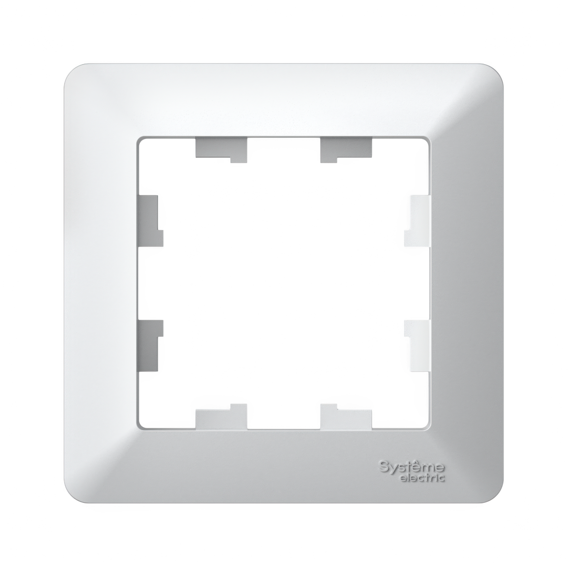 Ю32. Рамка-1 AtlasDesign Air ATN225101 белый/дымчатый черный (Systemе Electric)
