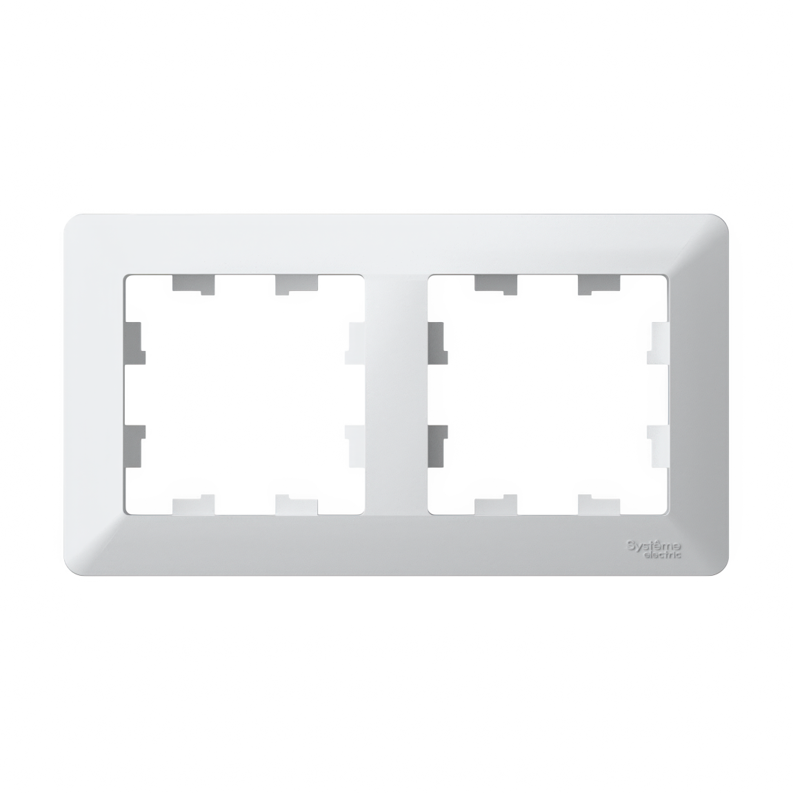 Ю32. Рамка-2 AtlasDesign Air ATN225102 универсальная белый/дымчатый черный (Systemе Electric)