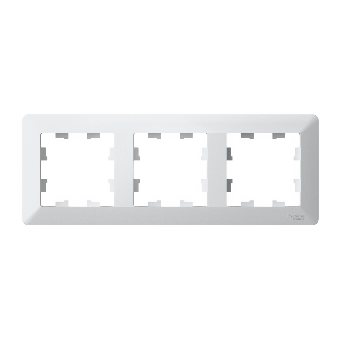 Ю32. Рамка-3 AtlasDesign Air ATN225103 универсальная белый/дымчатый черный (Systemе Electric)