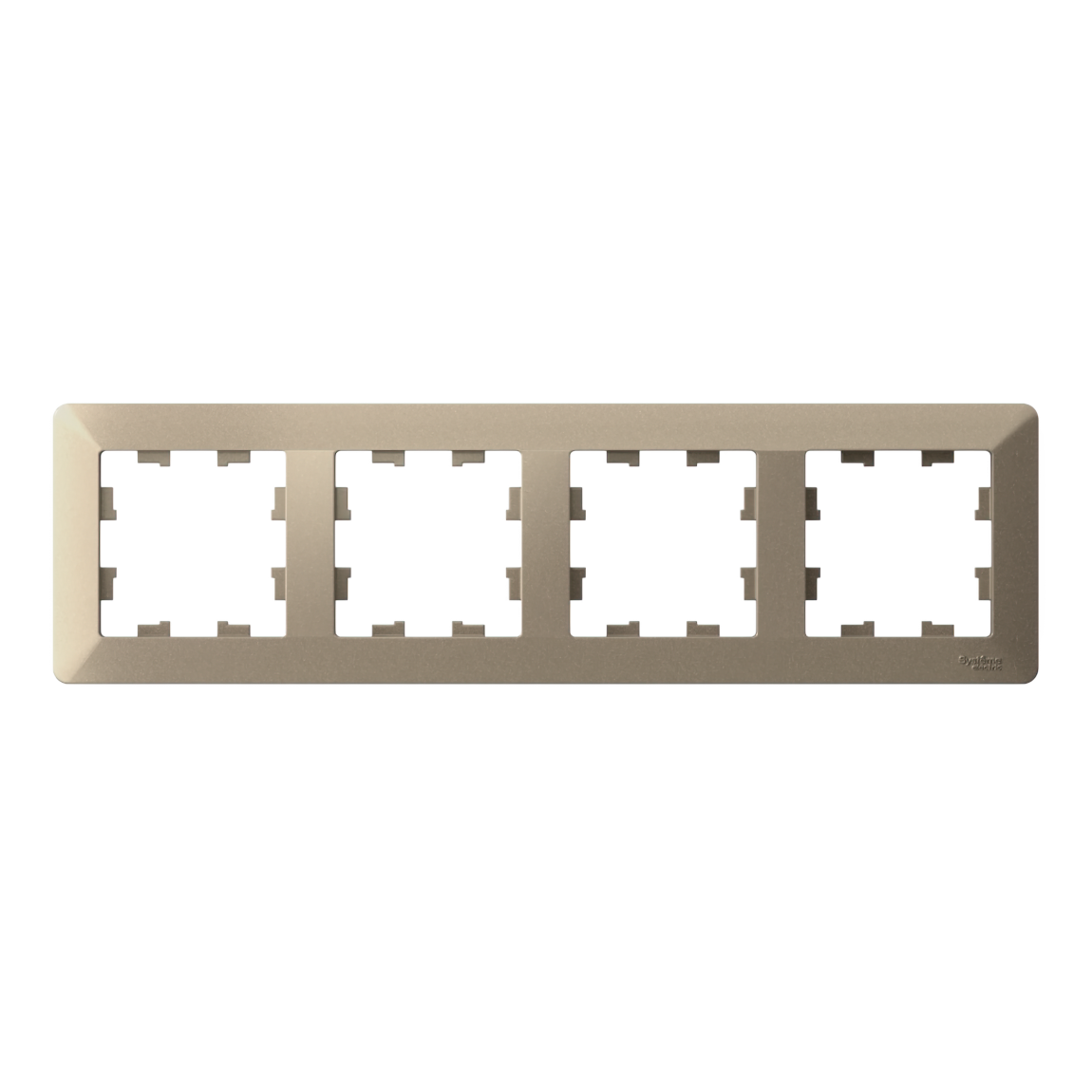 Ю32. Рамка-4 AtlasDesign Air ATN225504 универсальная шампань/дымчатый белый (Systemе Electric)