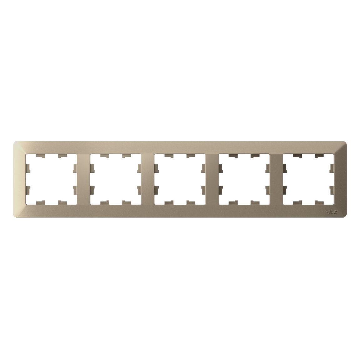 Ю32. Рамка-5 AtlasDesign Air ATN225505 универсальная шампань/дымчатый белый (Systemе Electric)