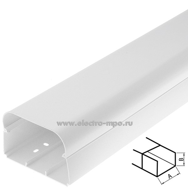 Д90. Короб РКК-100х67 "Арктика" 1 канальный белый (Рувинил)