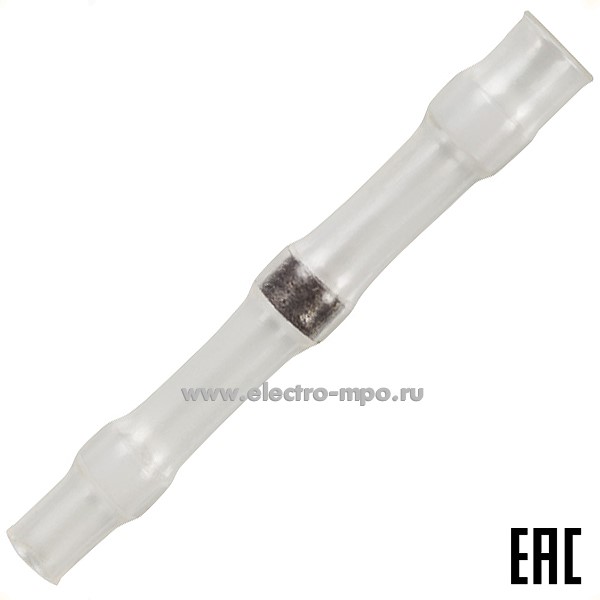 К29. Гильза кабельная 08-0751 изол. ПК-т 0.34 термоусаж. под пайку L-26мм 0.25-0.34мм2 белая (Rexant)