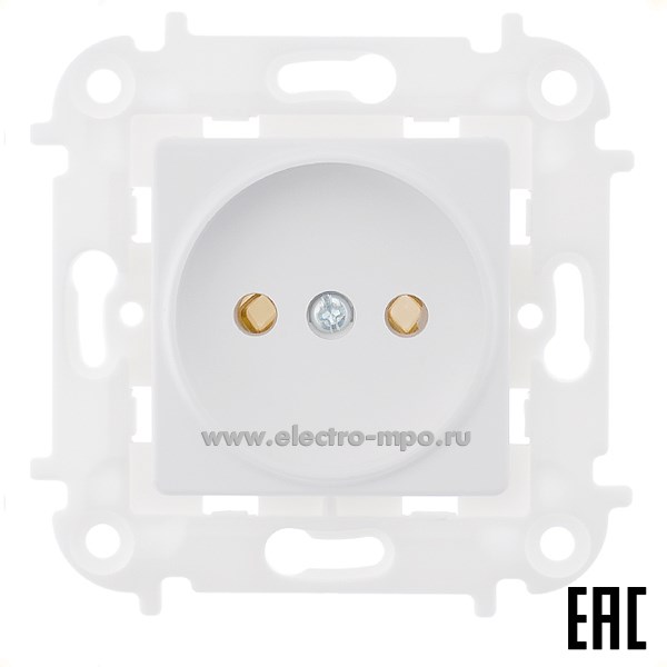 Р0877. Механизм Мастер РС16-1001 розетки с/п белый (Светоприбор Минск)