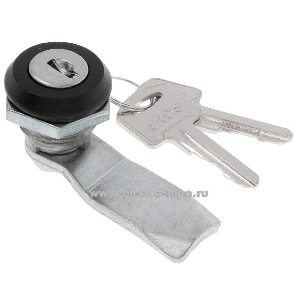 Б2814. Замок ЗЧА05М5011061К Н=21мм черный под английский ключ с 2 ключами (Тризам)