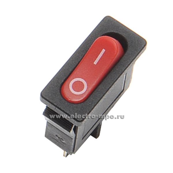 А5732. Выключатель клавишный on-off Mini 250В 6А 1з красный без подсветки  36-2051 (Rexant)