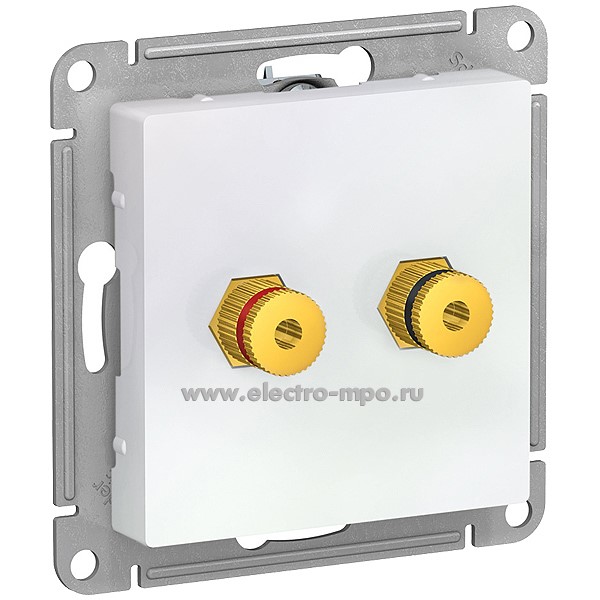 Ю47. Механизм AtlasDesign ATN000487 аудиорозетки двойной жемчуг (Systeme Electric)