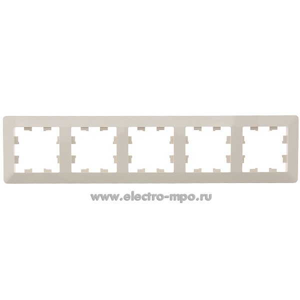 Ю32. Рамка-5 AtlasDesign Air ATN220205 универсальная бежевый/дымчатый белый (Systemе Electric)