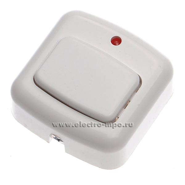 34601.Р4601 Кнопка звонка А11-893 (1А) о/п 220В 1 А белая  с белой кнопкой со свет. индик. (Светоприбор Ми