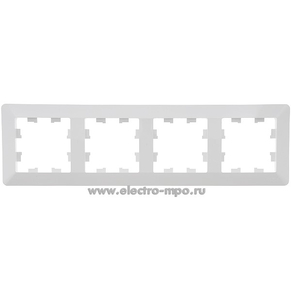 Ю32. Рамка-4 AtlasDesign Air ATN220104 универсальная белый/дымчатый белый (Systemе Electric)