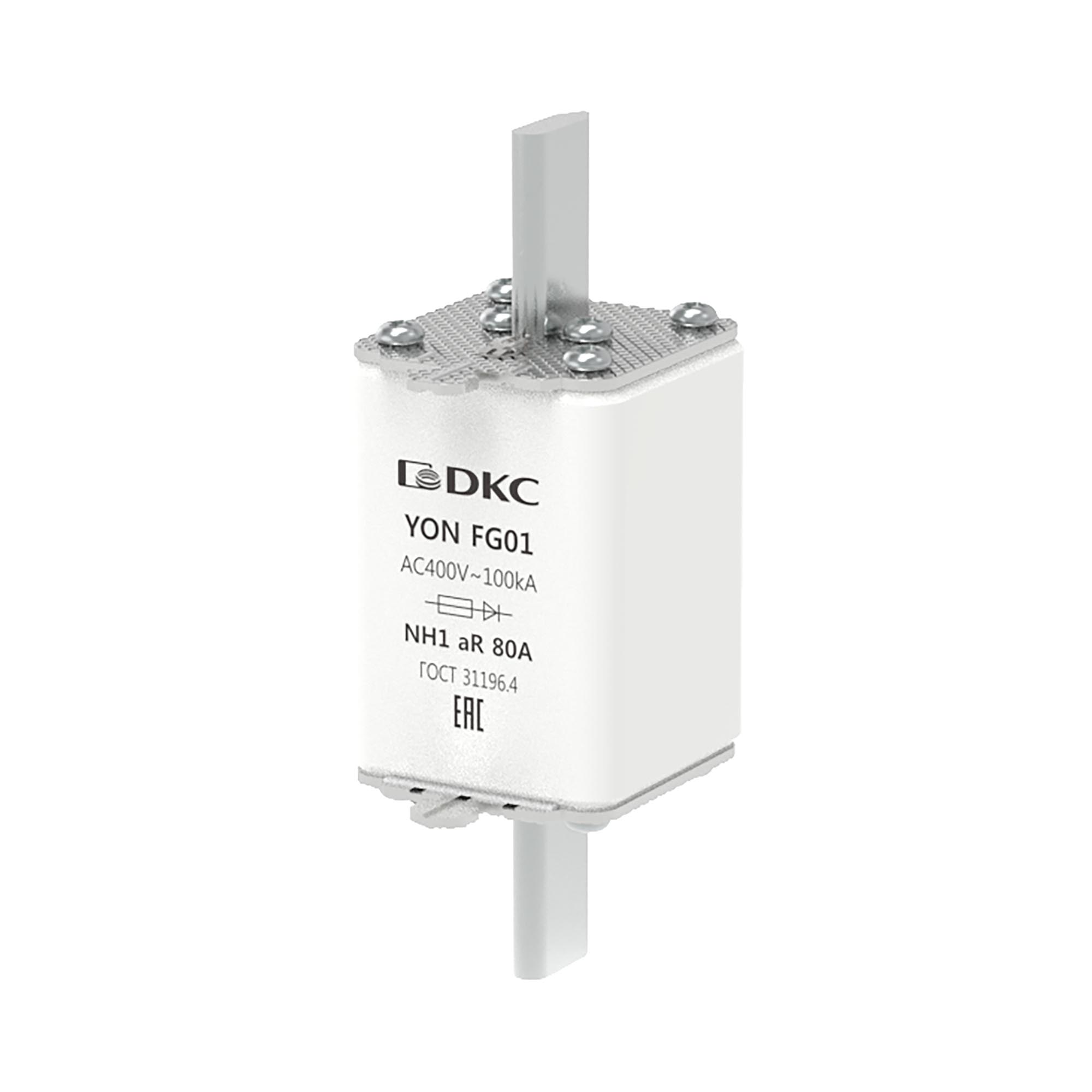 А36. Предохранитель 1FG01-0080-400V-AR YON ножевого типа FG1 80А 400V характеристика  (ДКС)