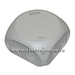 К0442. Коробка KF0200G пластиковая 93х93х62мм без сальников IP66/67 7 вводов серая (Hensel Германия)