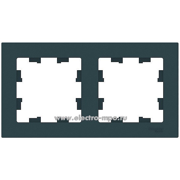 Ю51. Рамка-2 AtlasDesign ATN000802 универсальная изумруд (Systeme Electric)