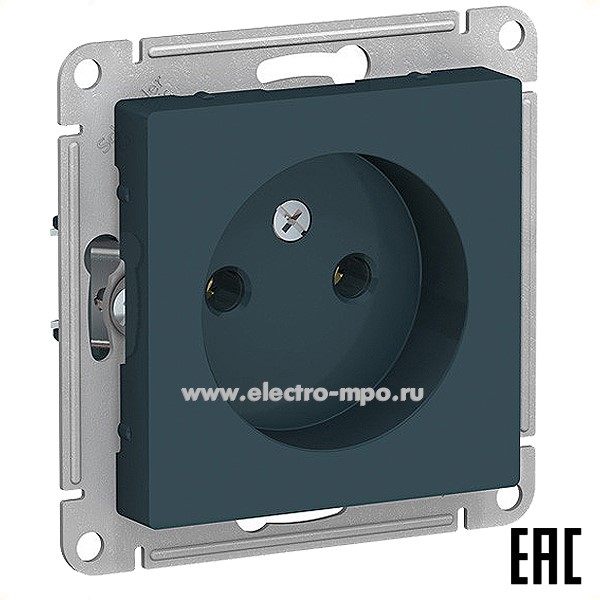 Ю51. Механизм AtlasDesign ATN000841 розетки с/п изумруд (Systeme Electric)