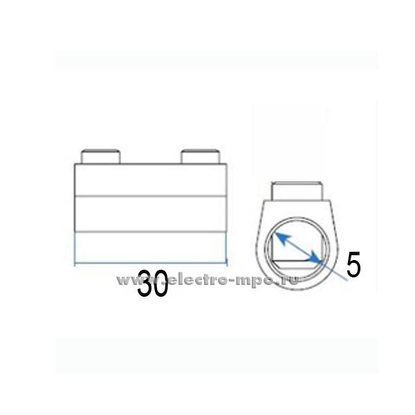 Г9307. Гильза МС0010 алюминиевая 1,5-10мм2 зажимная 2 винта (ETELEC ITALIA)