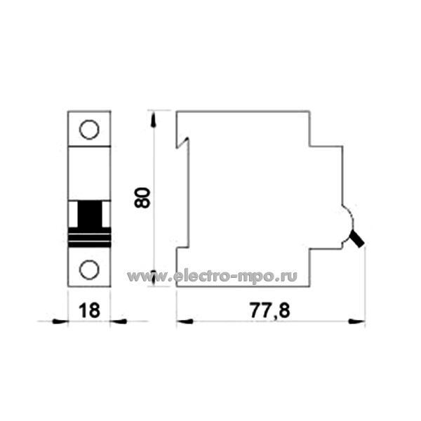 К9682. Автоматический выключатель NBH8-40 190239 /1P+N/ С32А 4,5 кА (CHINT)