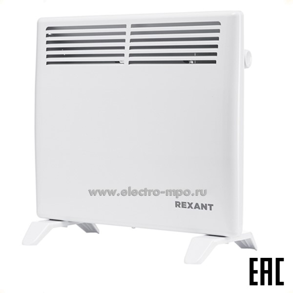 Б87. Электроконвектор 60-0115 механический термостат 1кВт Х-нагревательный элемент (Rexant)