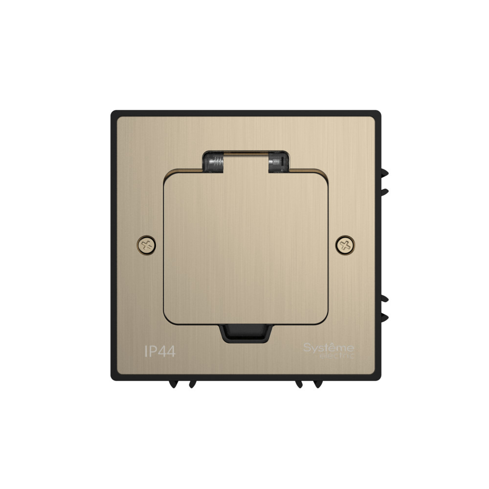 М90. Люк MultiDesk MDK20202NC на 2 модуля в бетонный пол, никель IP44 (System Electric)