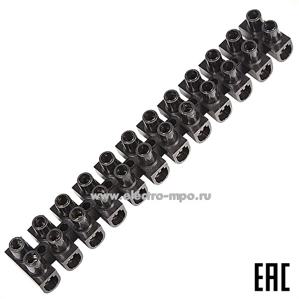 К45. Клеммная винтовая колодка 07-5016-2 KВ-16 6-16мм2 ток 30A полипропилен черный (Rexant)