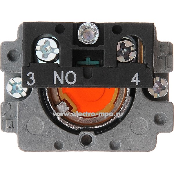 К9440. Выключатель кнопочный XB2-BL51 без подсветки без фиксации желтый 1з ADL10-040 (ANDELI)