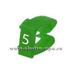 Б7245. Маркер 38225 САВ3 символ "5" зелёный 1,5-2,5мм2  (Legrand)