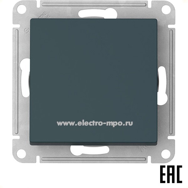 Ю52. Механизм AtlasDesign ATN000861S переключателя 1 кл. безвинт. зажим. с/п изумруд (Systeme Electric)