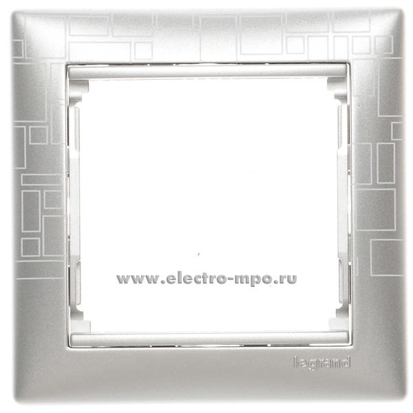 Р7887. Рамка-1 Valena 770341 алюминий модерн (Legrand)