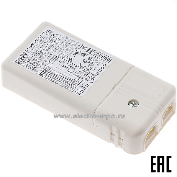 С8707. Драйвер 125400 диммируемый DC MINIJOLLY 1-10V \ PUSH 1,65-20W/250-900mA 220-240В IP20 (TCI)