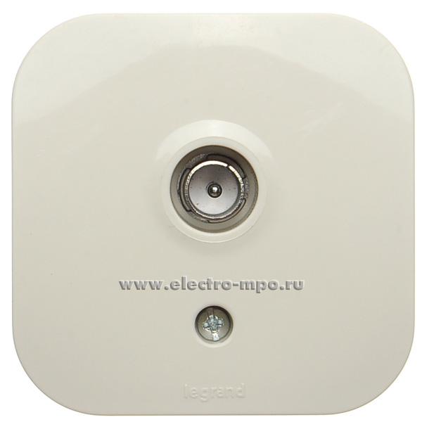 Р7035. Розетка Quteo 782245 телевизионная "звезда" о/п бежевая (Legrand)