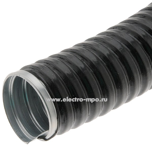 Т1291. Металлорукав PFC-100 в черной ПВХ оболочке D услов. 1" (25мм) (Китай)