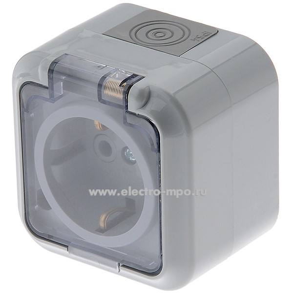 Розетка Пралеска Аква РА16-297 (02) \"евр\" влагозащ. с прозрачной ...