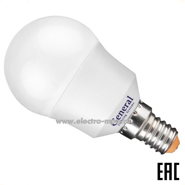 Л04. Лампа 15Вт 661104 GLDEN-G45F-15-230-E14-2700К 1010Лм светодиодная "шарик" т/б свет (General)