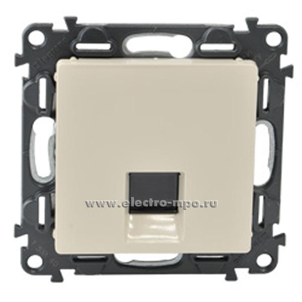 Р7175. Механизм Valena Life 753538 телефонной розетки 1 вход 4 контакта с/п слоновая кость (Legrand