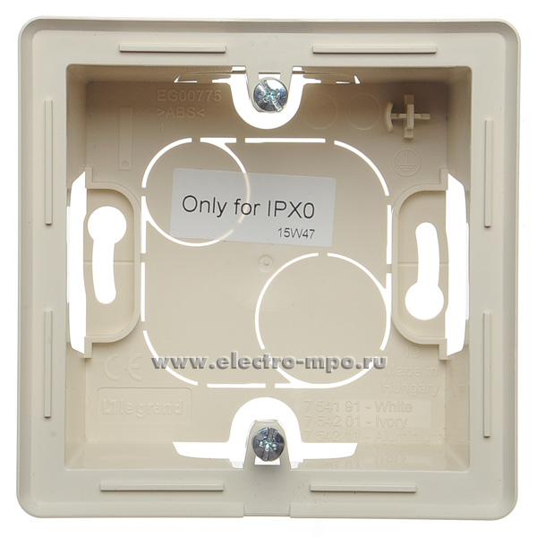 Р7191. Коробка Valena Life 754201 установочная 1 пост о/п слоновая кость (Legrand)